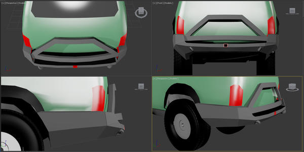 Bumper turn-arounds... Designed this in 3D from scratch... Wish I had an accurate scaled model of the 3rd gen 4Runner to work from, but this should be