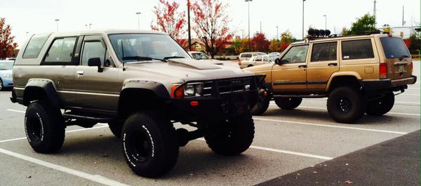 Came out the store to find this Jeep next to me... think he wanted to have a "truck off"??  haha!