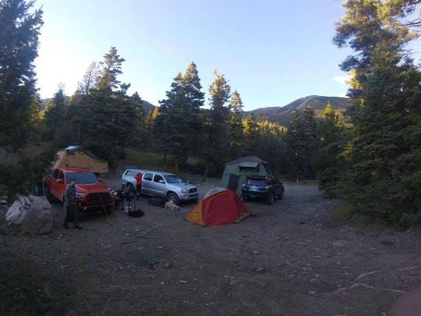 Camping and fishing with the crew.