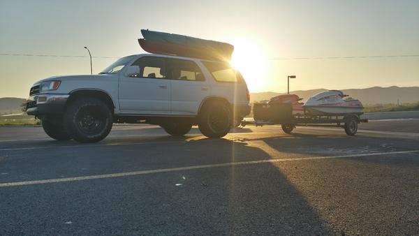 Camping and jetskiing up at Yuba Lake.