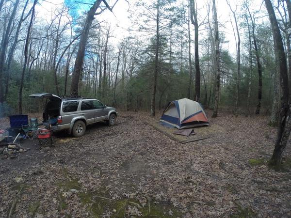 Camping in the Chattahoochee national forest