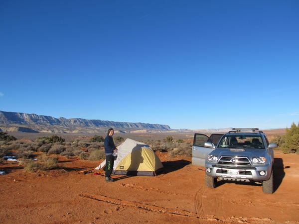 Camping outside of Peek-a-Boo and Spooky Gulch