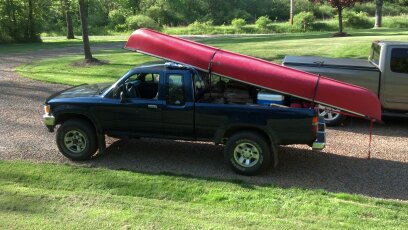 camping trip: two full coolers, load of wood, and 15.5 coleman