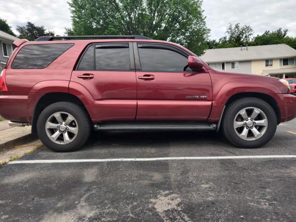 Carmen before the lift. Sitting pretty with the tint and window deflectors. Going with Eibach pro truck lift stage 1, with OME 895 rear springs. While