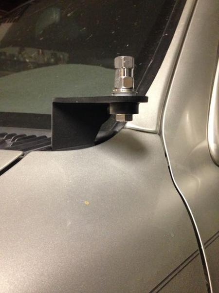 CBI Antenna mount.  Install is super easy, no drilling.  Used a 9 foot Firestik FireRing with removable end connector for a clean install. Very little