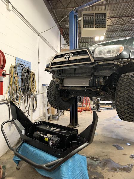 CBI Front Bumper Install. Smittybilt X20 10K winch. Factor 55 Hawse Fairlead and Flatlink