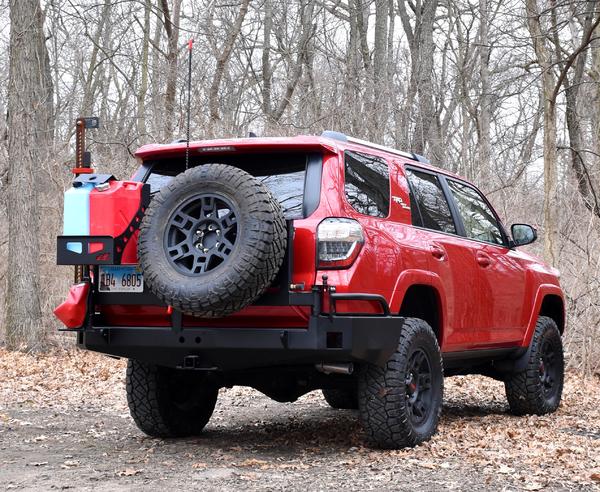 CBI Offroad bumper with dual swing-outs.