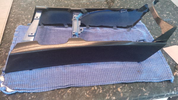 Center console wrapped