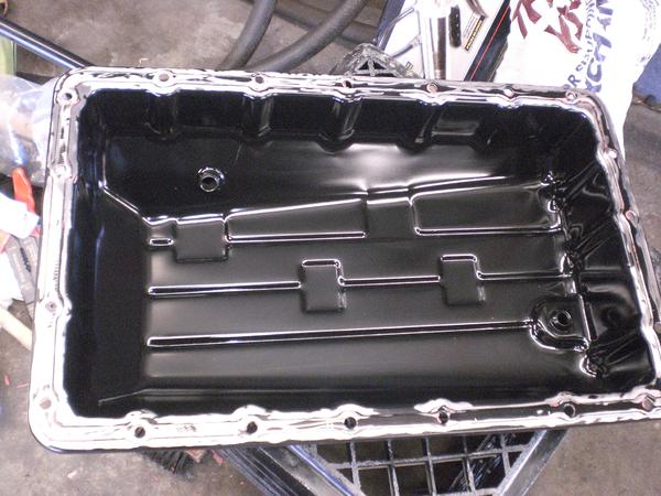 Cleaned up trans pan.