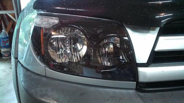 Close up of new head light.