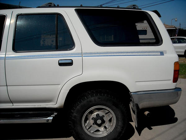 Close-up of rear driver's side
