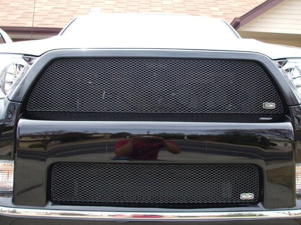 Close up view of the grilles