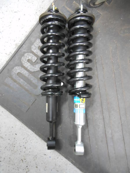 Comparison of Bilstien set to .85" over stock