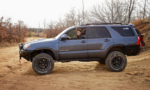 Conner driving my truck.