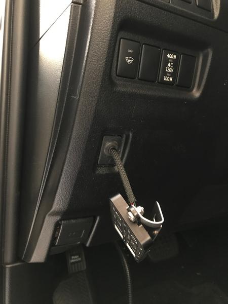 Control wires fished thru dash