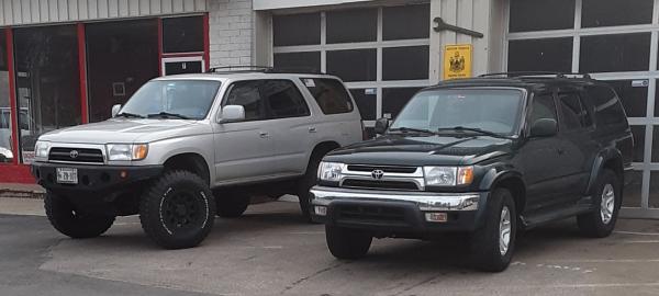 cool 4Runners in front of my shop