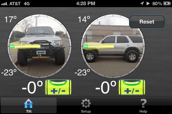 Cool inclinometer.
