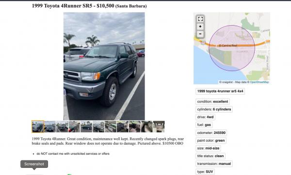 Craigslist Ad