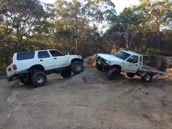 Cranky and my mates Hilux