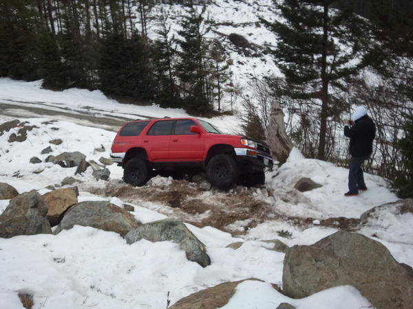 crazy wheeling on icy snow and huge rocks, cause that how we roll!!!