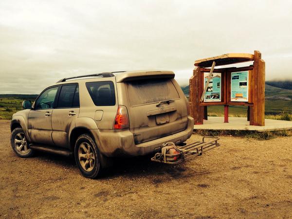 Crossing the Arctic Circle, Dempster Highway Yukon.
