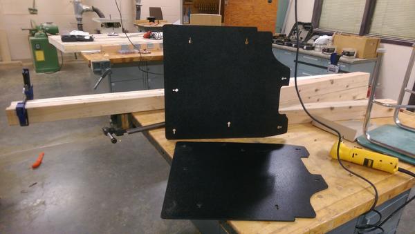 Custom panels I had to cut to fit the seat backs of the rear seat.