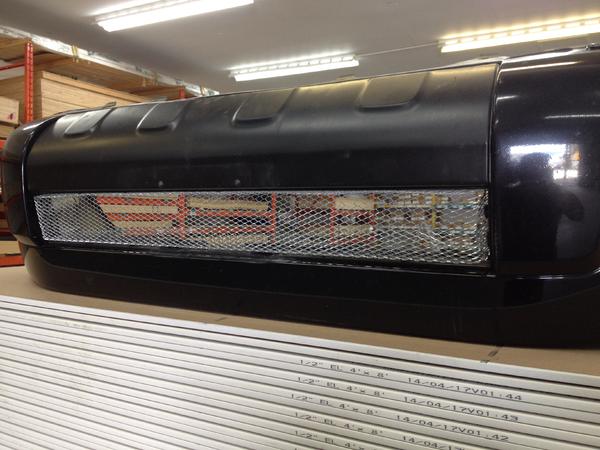 Cut out the plastic grill and replaced it with a metal lath (pre-paint)