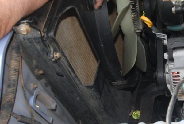 cut part of radiator cover