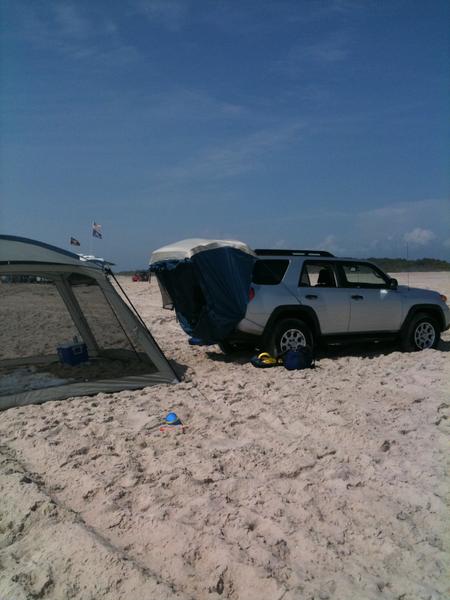 DAC Tent on '11 Trail on Assateauge Island MD