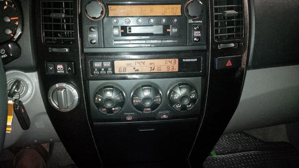 Dash center trim installed