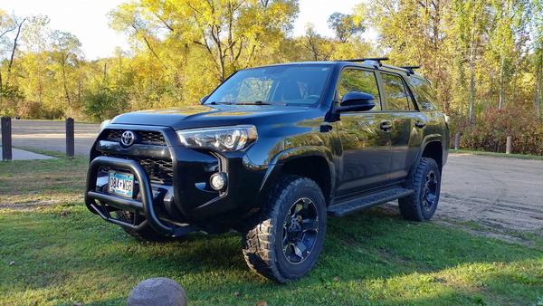 Dassel, MN 1
3" OME Suspension Lift
KMC Rock Star II Rims, Machined
Toyo Open Country R/T 285/65 R18
Rhino Rack 48" Aero Bars
Go-Rhino! Dominator Hitc