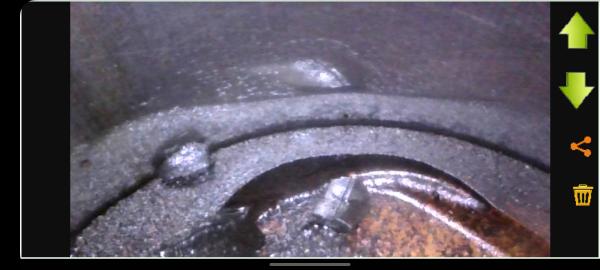 Debris in cylinder 3 using endoscope camera