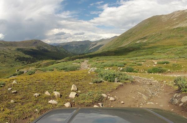 Decent photo from the GoPro. and yes, I thought it was on video mode... this should have been a video showing the rougher section of Old Tincup. It ge