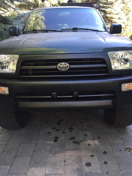 Decided to paint the grill. Chipping chromes just wasn't doing it for me.