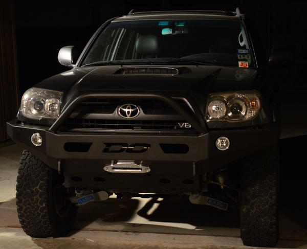 Demello bumper and Smittybilt winch installed.