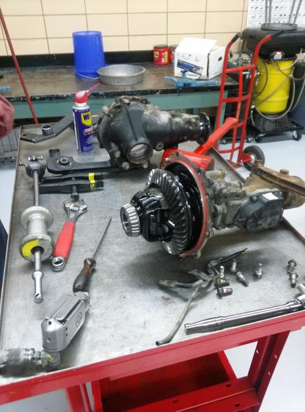 Differential housing was just pulled apart and I didn't have to remove the carrier for the bearing replacement.