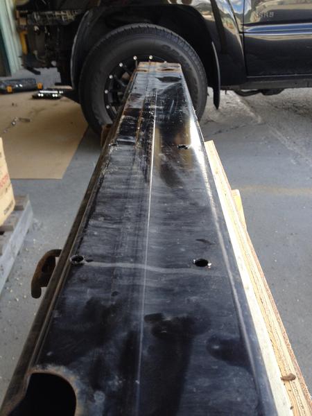 drilling the holes in the bumper for the brackets