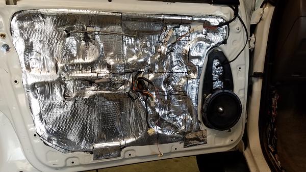 Driver door sound deadened.