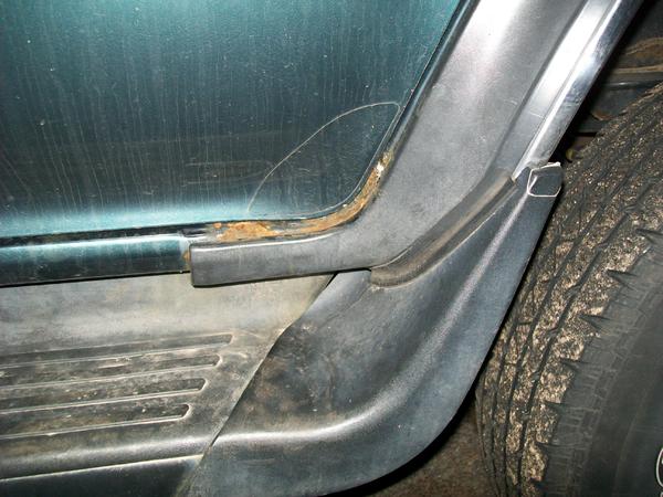 Drivers side rear door.