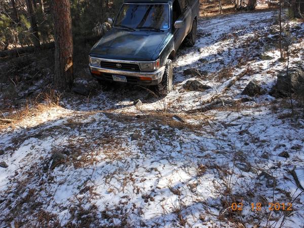Dropping down into one of the many narrow crossings.