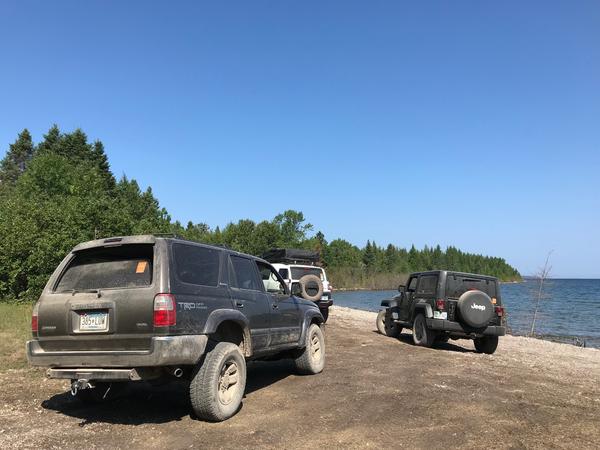 Drummond Island, MI

Pulling up to the East Shore of Drummond Island on Lake Huron.

Group: '12 FJ with 2" spacer lift, stock '15 JK Sport, '98 Limted