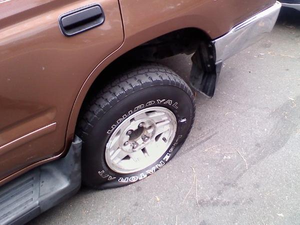 Drunk driver hit my back tire of my 4Runner while it was parked. Caused $1800 in damages... Sept 12 2009