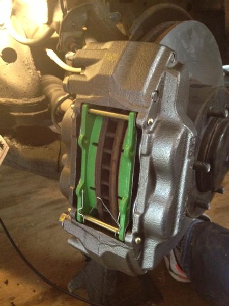 EBC Greenstuff all the way around, new hardware / pins / turned rotors up front