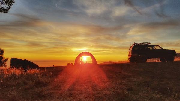 Enjoying the sunset on top Big Sur.