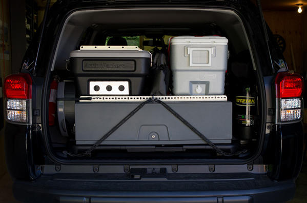 EPI SUV Cargo Caddy storage drawer with 2 Swag Off Road Baja bins