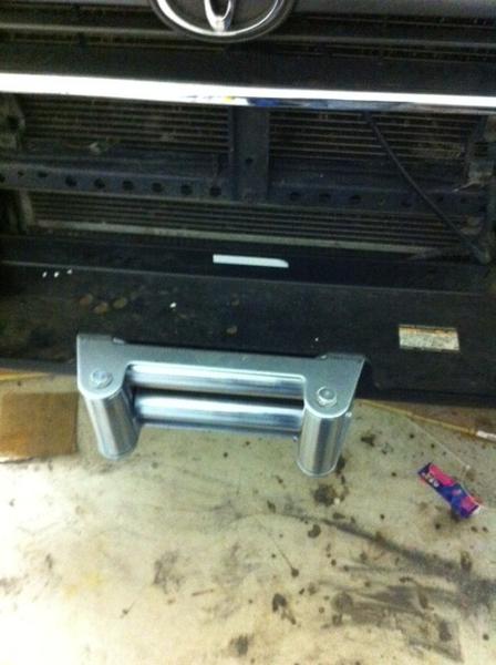 Fairlead on, going to replace with a low profile one and keep this one as a spare.