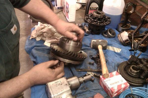 father inlaw installing the ring gear