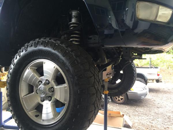 Final touches on the front end.. Getting ready for wheel alignment