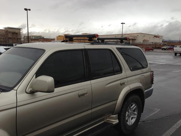 finally got to put the racks on the car after a late start to the season