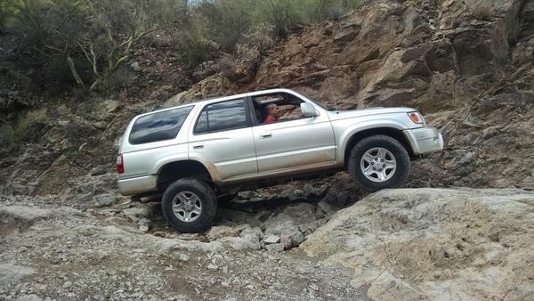 First time off road with something other than a Quad.  All stock even down to the Savero el cheapo tires from Discount, And in all honesty they didn't
